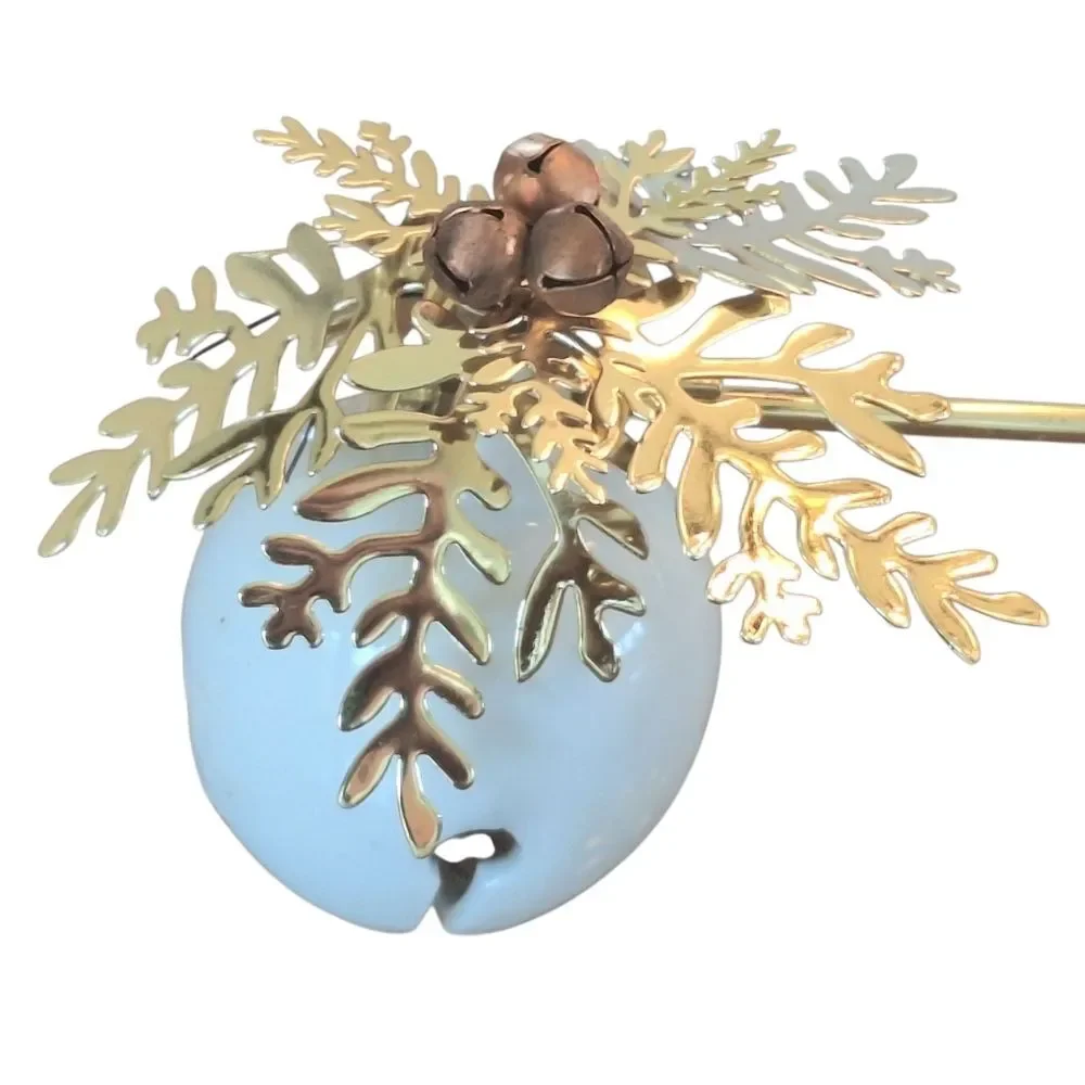 Dept 56 Vintage Porcelain Sleigh Bell Candle Snuffer 90s